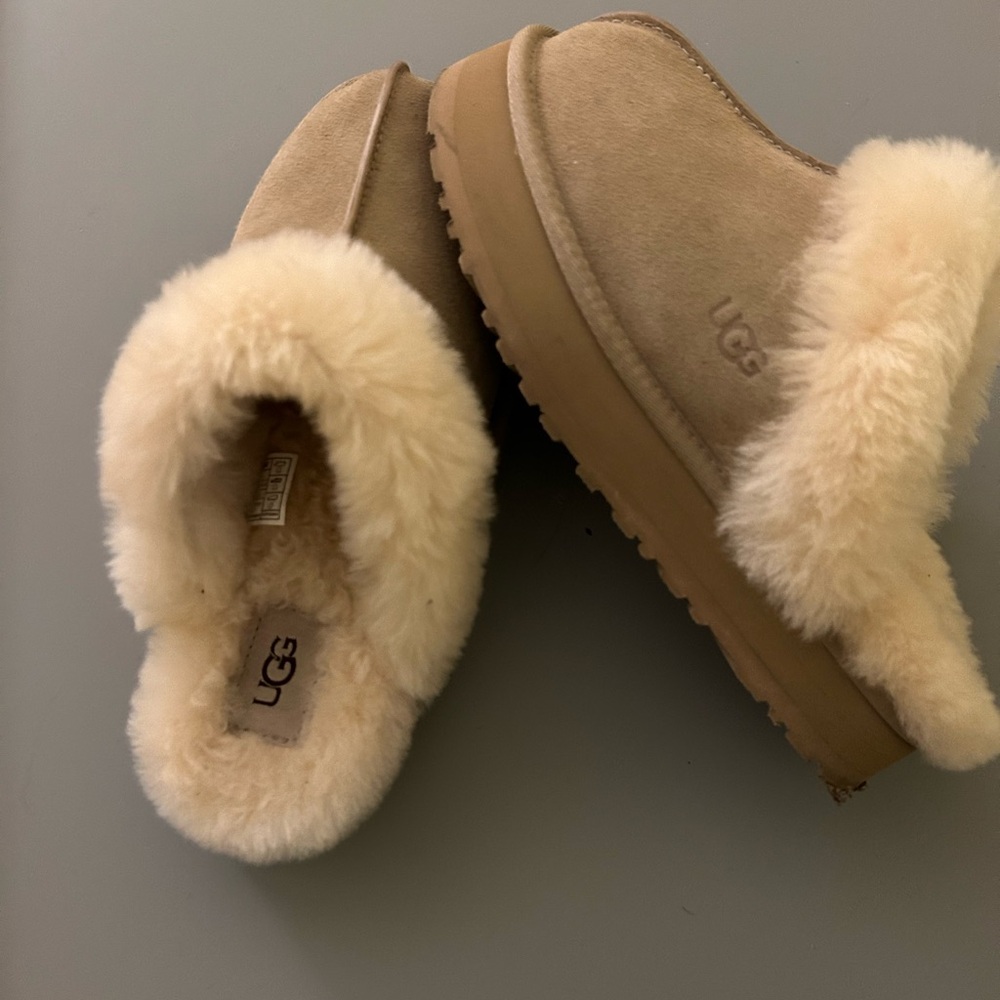 UGG Beige Sheepskin Slippers